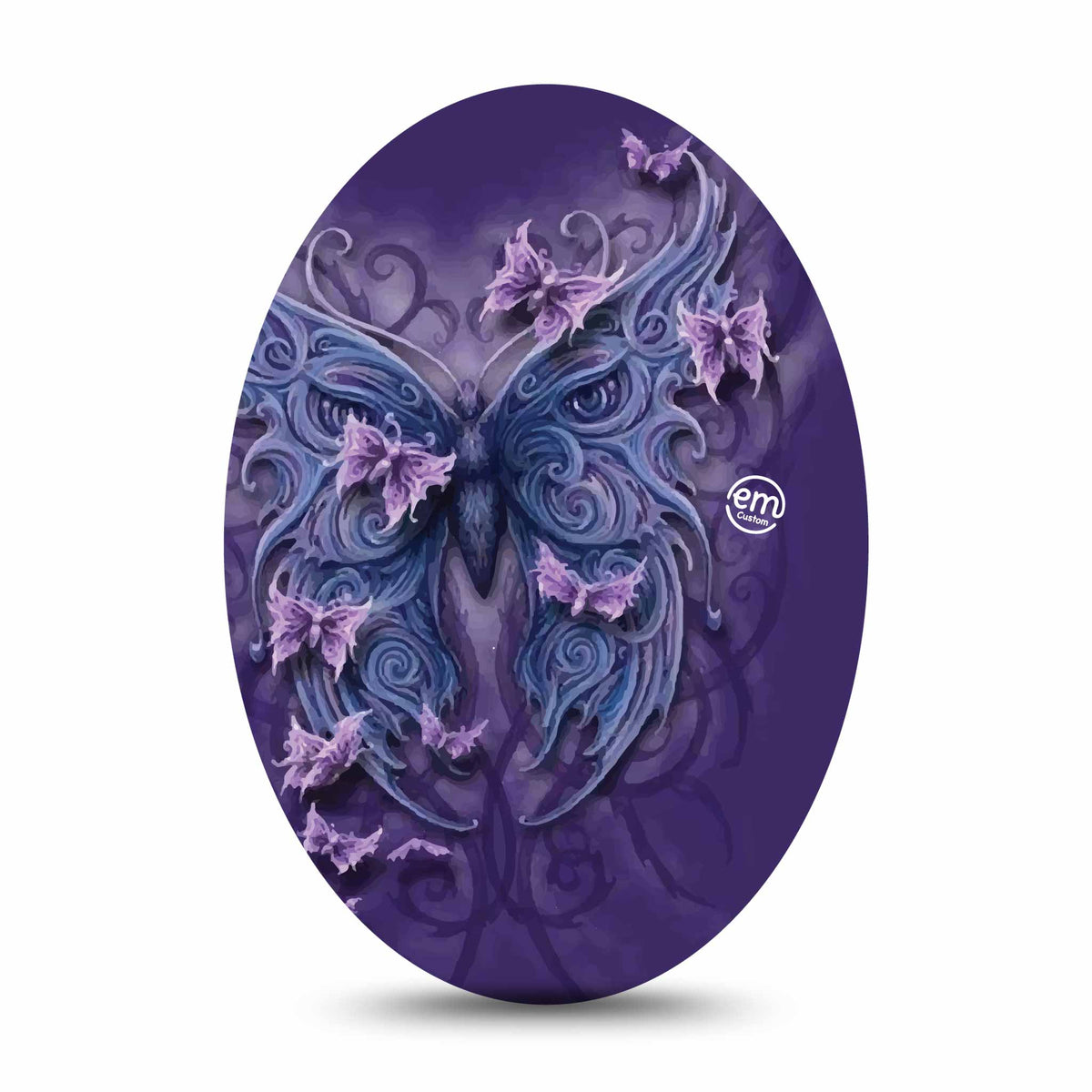 ExpressionMed Purple Butterfly Adhesive Patch Oval
