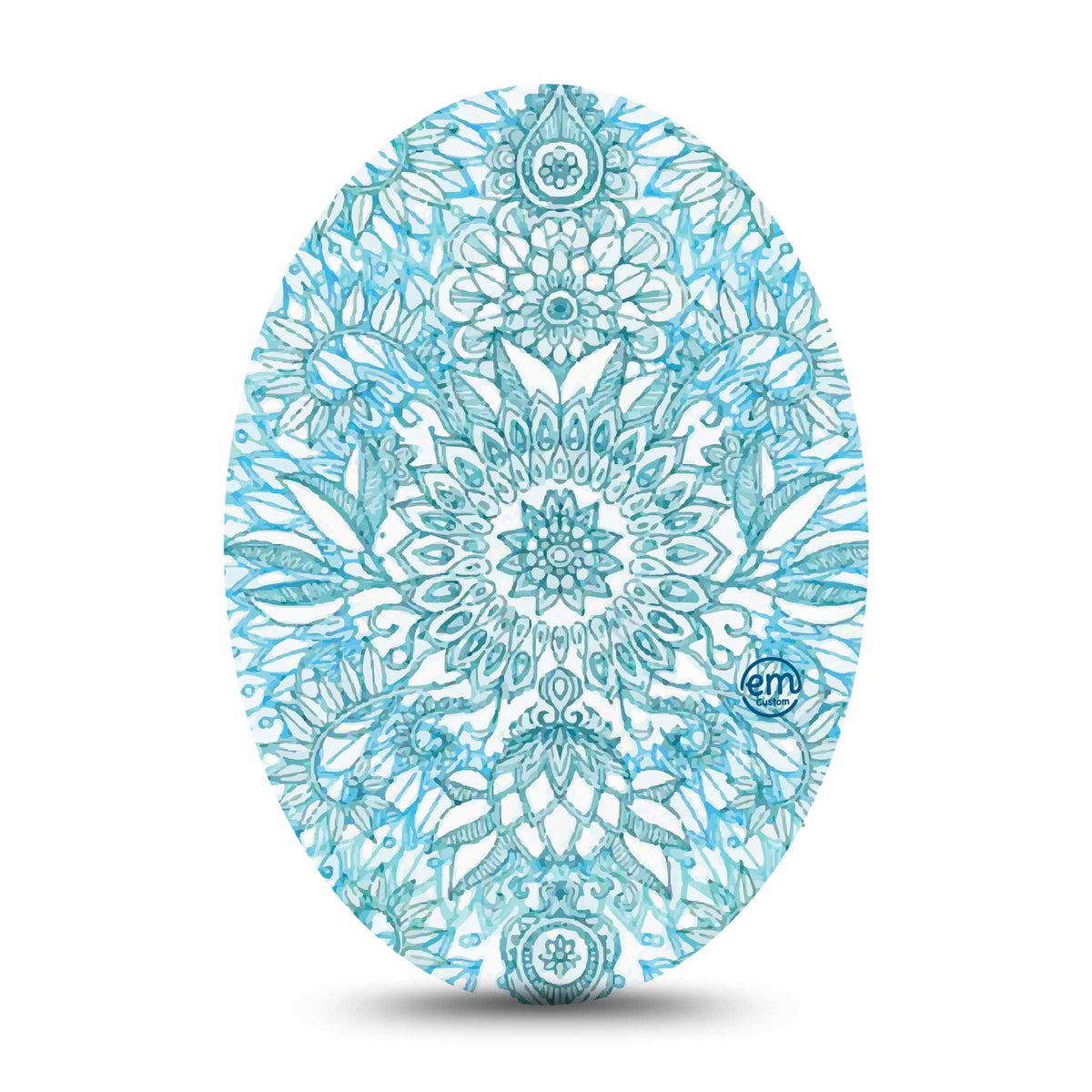 ExpressionMed Aqua Floral Adhesive Patch Oval