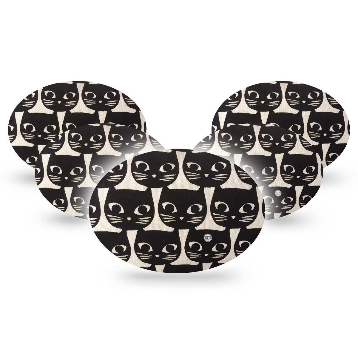 ExpressionMed Black Cats Adhesive Patch Oval