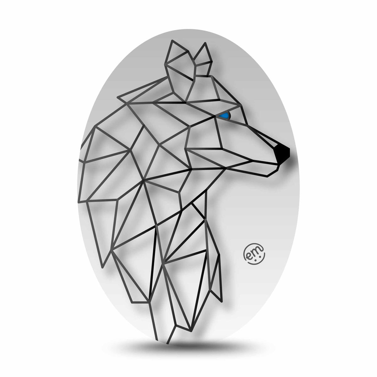 ExpressionMed Iron Wolf Adhesive Patch Oval