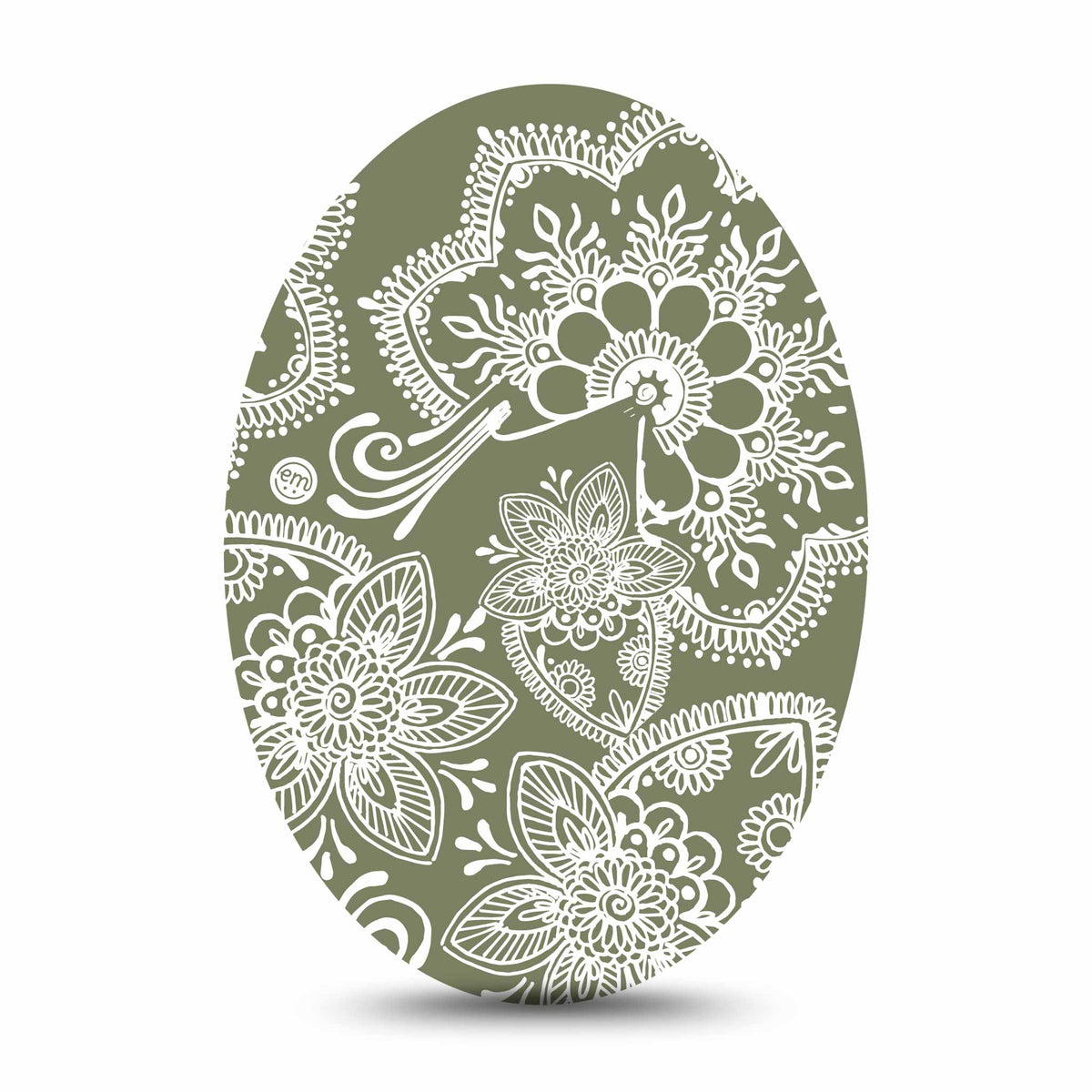 ExpressionMed Olive Henna Adhesive Patch Oval