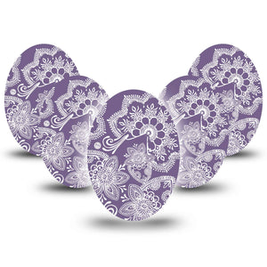 ExpressionMed Purple Henna Adhesive Patch Oval
