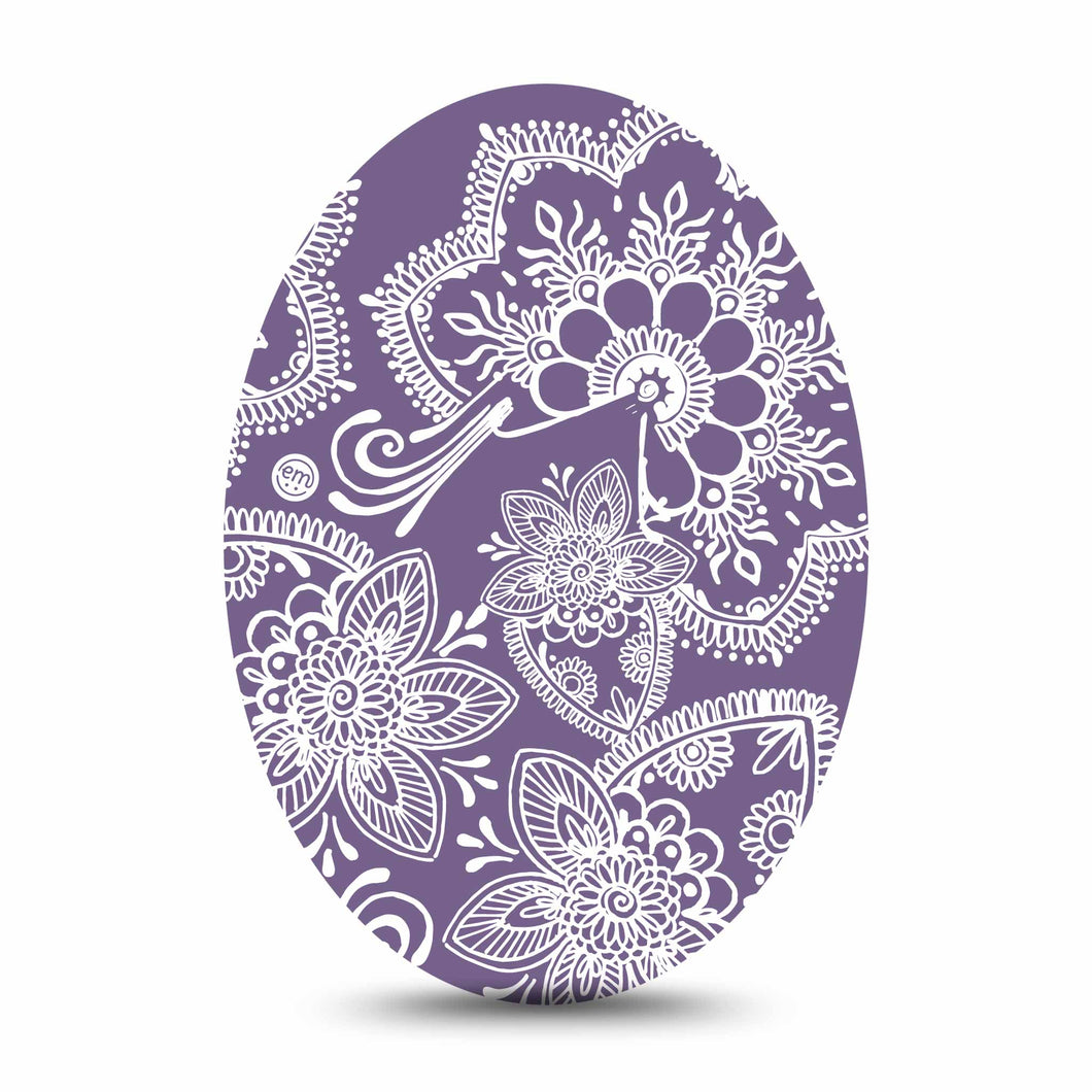 ExpressionMed Purple Henna Adhesive Patch Oval