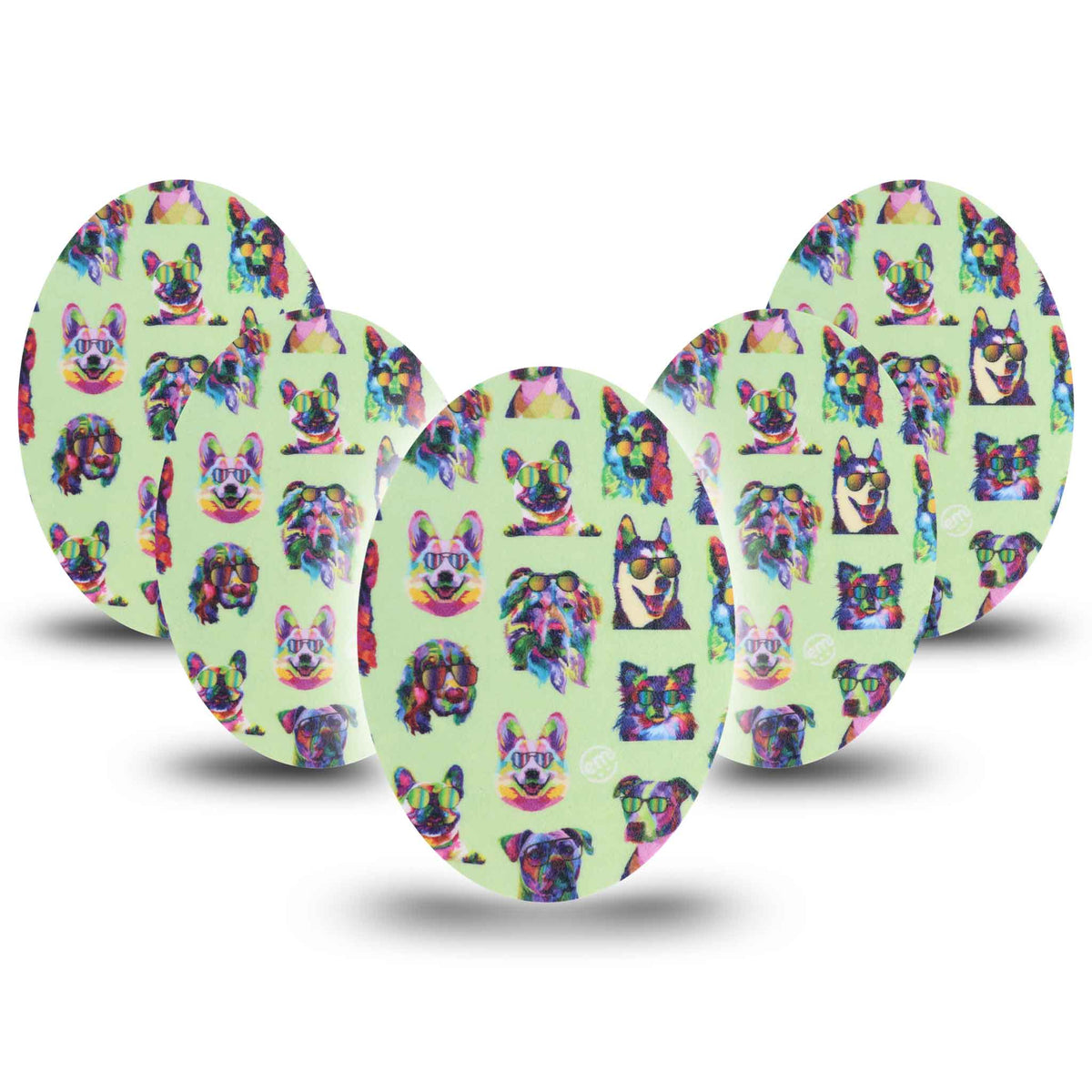 ExpressionMed Dog Party Adhesive Patch Oval