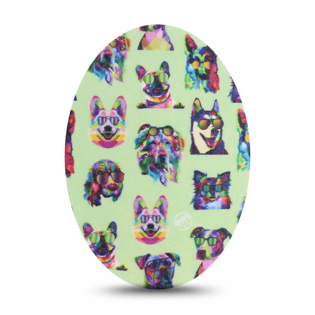 ExpressionMed Dog Party Adhesive Patch Oval