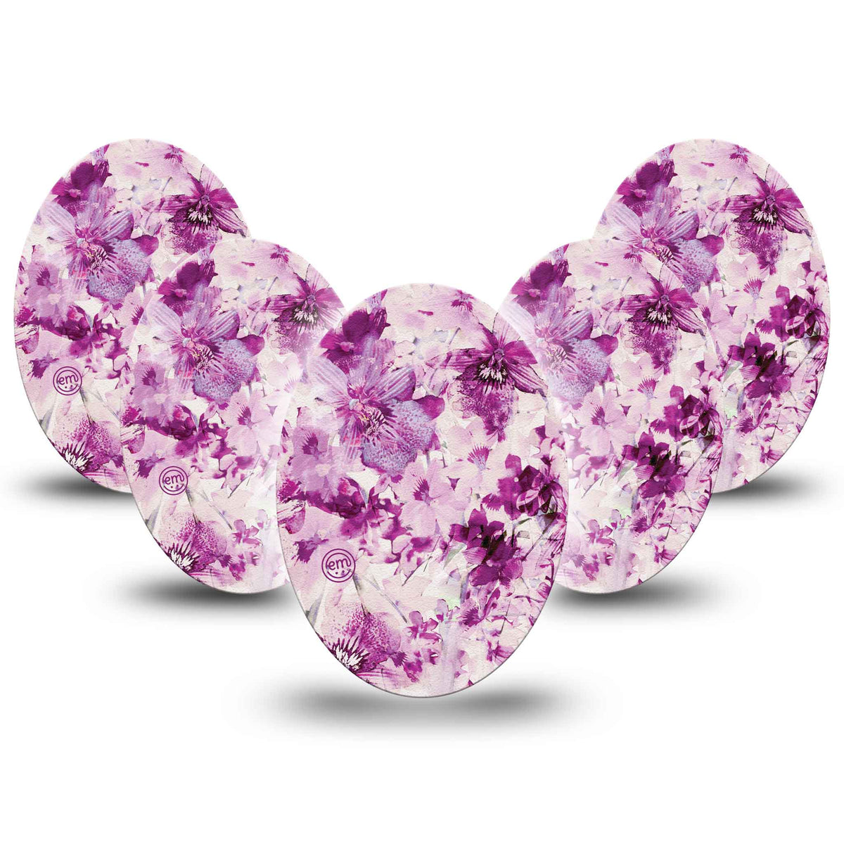 ExpressionMed Violet Orchids Adhesive Patch Oval