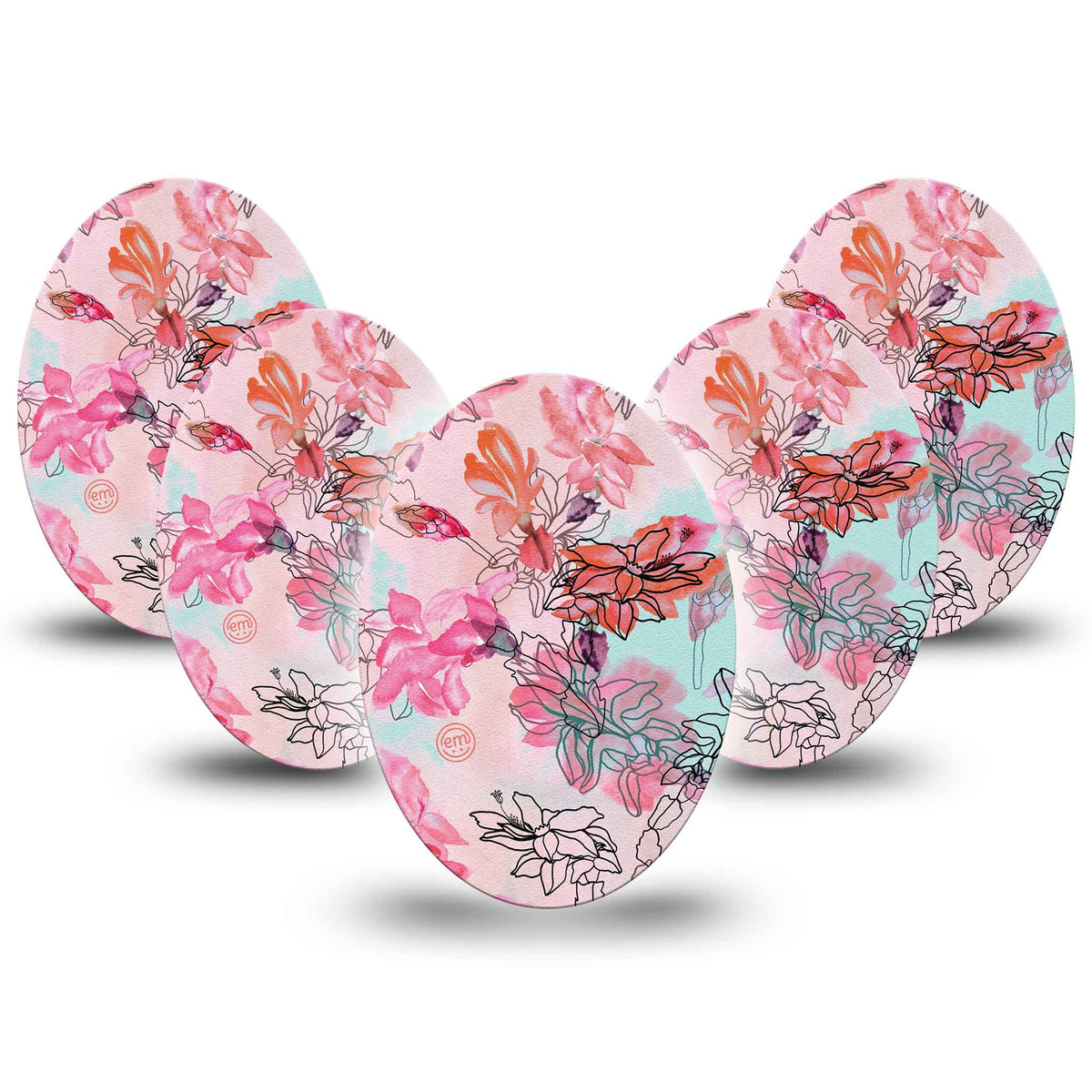 ExpressionMed Whimsical Blossoms Adhesive Patch Oval