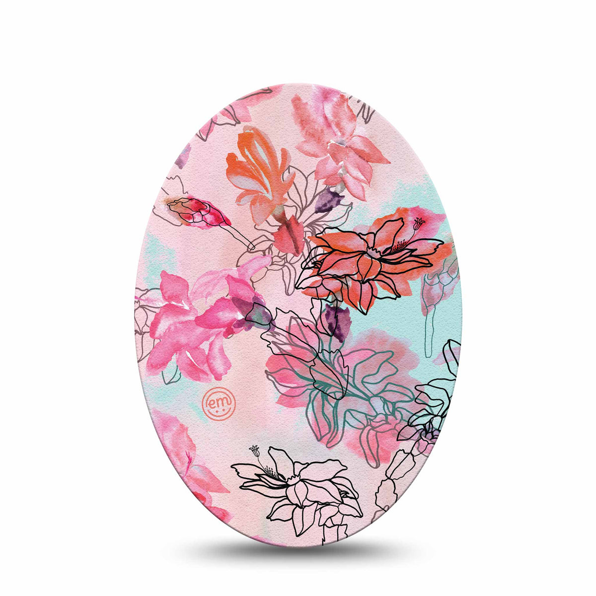 ExpressionMed Whimsical Blossoms Adhesive Patch Oval