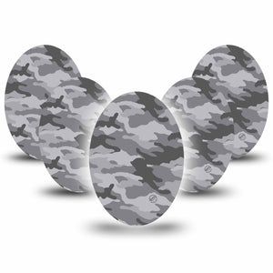 ExpressionMed Grey Camo Adhesive Patch Oval
