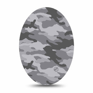 ExpressionMed Grey Camo Adhesive Patch Oval