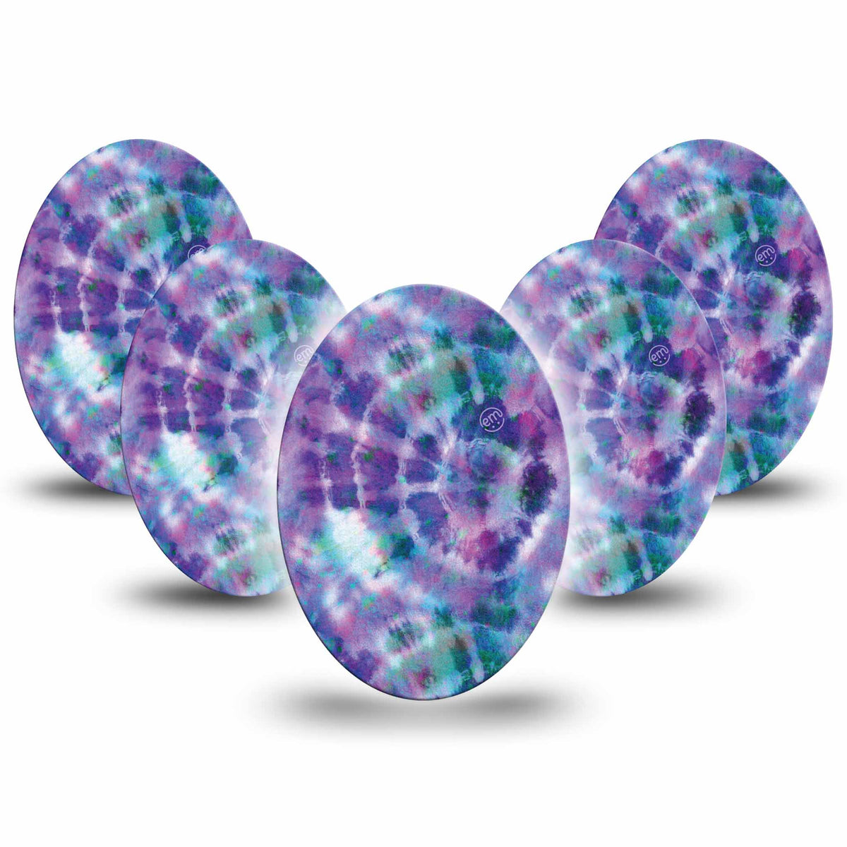 ExpressionMed Purple Tie Dye Adhesive Patch Oval