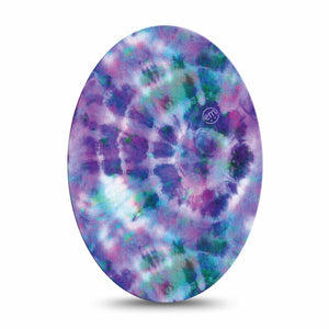 ExpressionMed Purple Tie Dye Adhesive Patch Oval