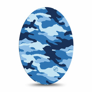 ExpressionMed Blue Camo Adhesive Patch Oval