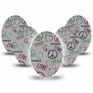 ExpressionMed Peace & Love Adhesive Patch Oval