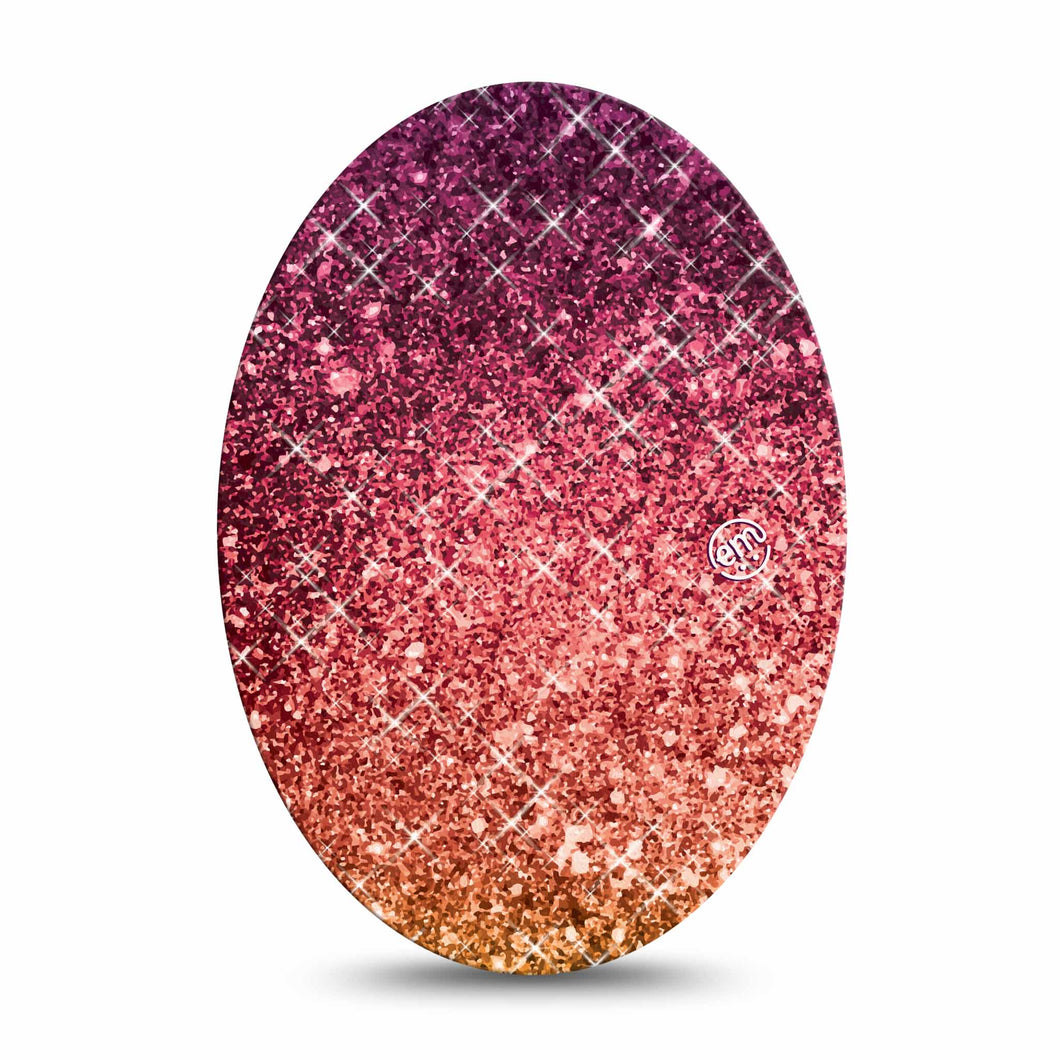 ExpressionMed Glittering Fall Ombre Adhesive Patch Oval