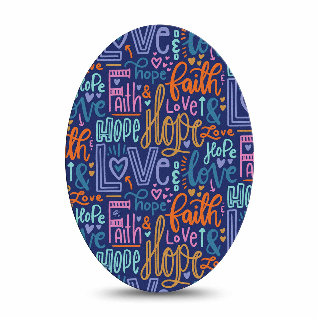 ExpressionMed Faith Love Hope Adhesive Patch Oval