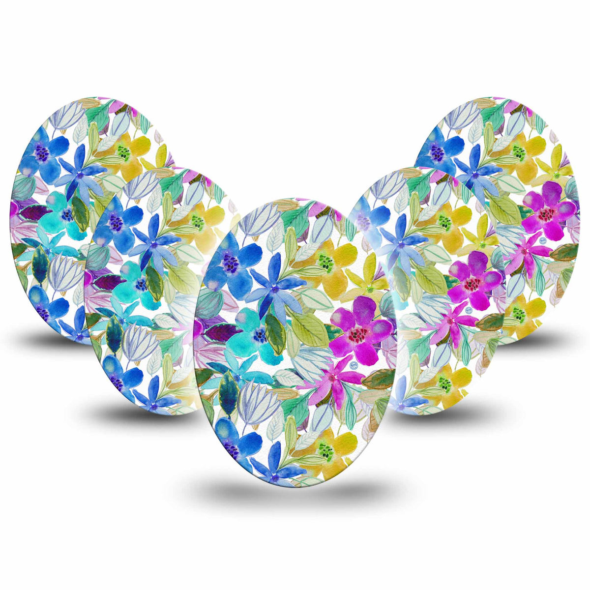 ExpressionMed Watercolour Floral Adhesive Patch Oval