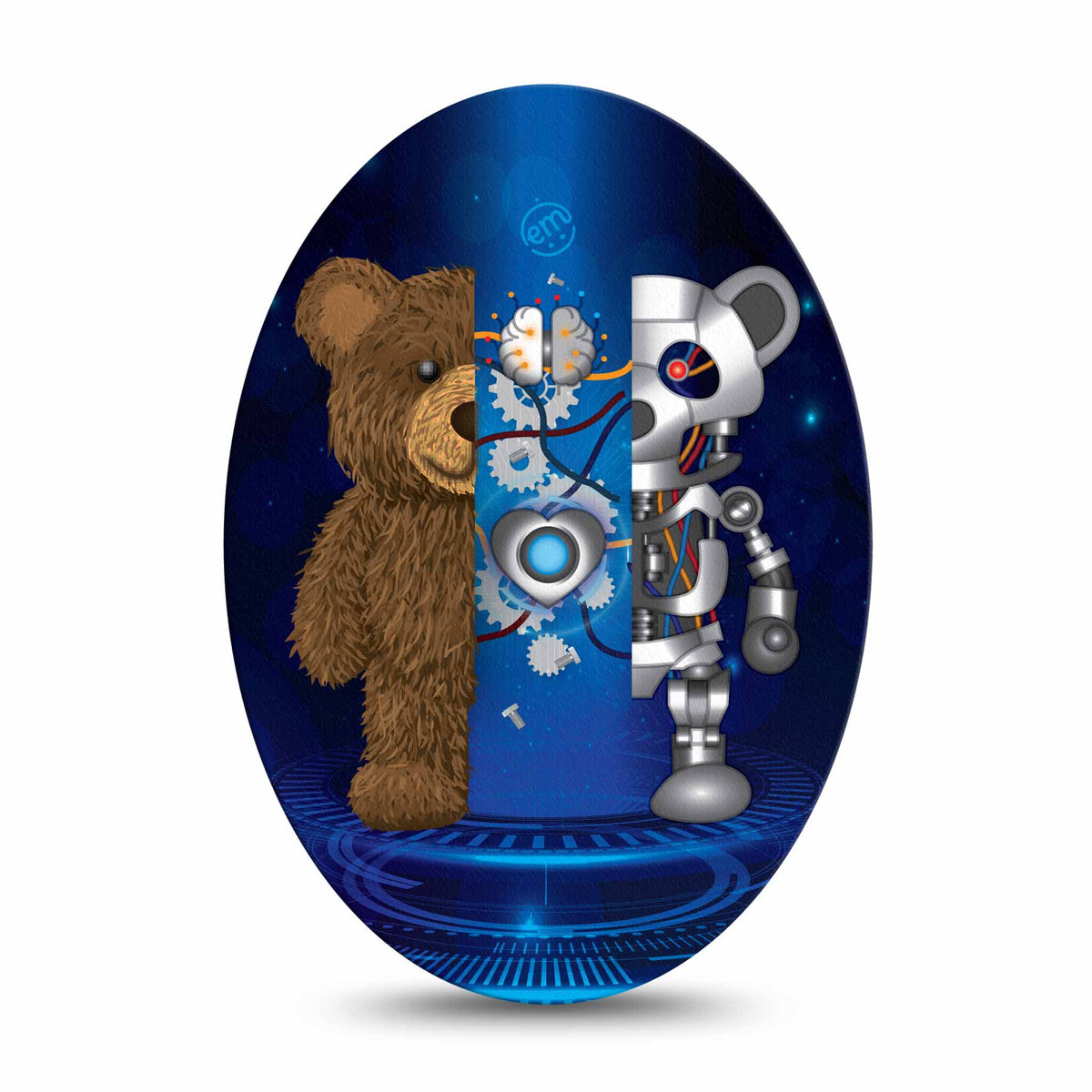 ExpressionMed Robo Teddy Adhesive Patch Oval