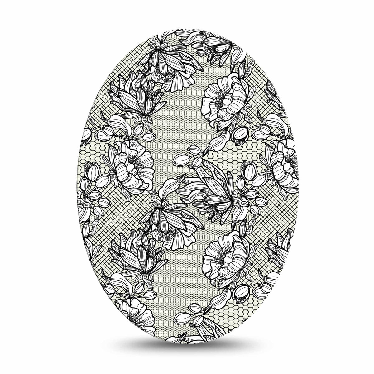 ExpressionMed Black Lace Adhesive Patch Oval