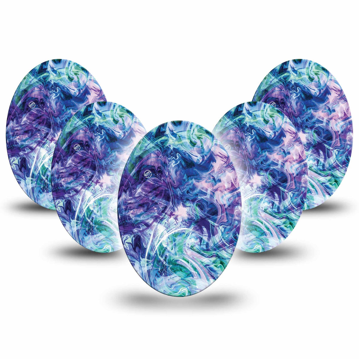 ExpressionMed Deep Purple Swirl Adhesive Patch Oval