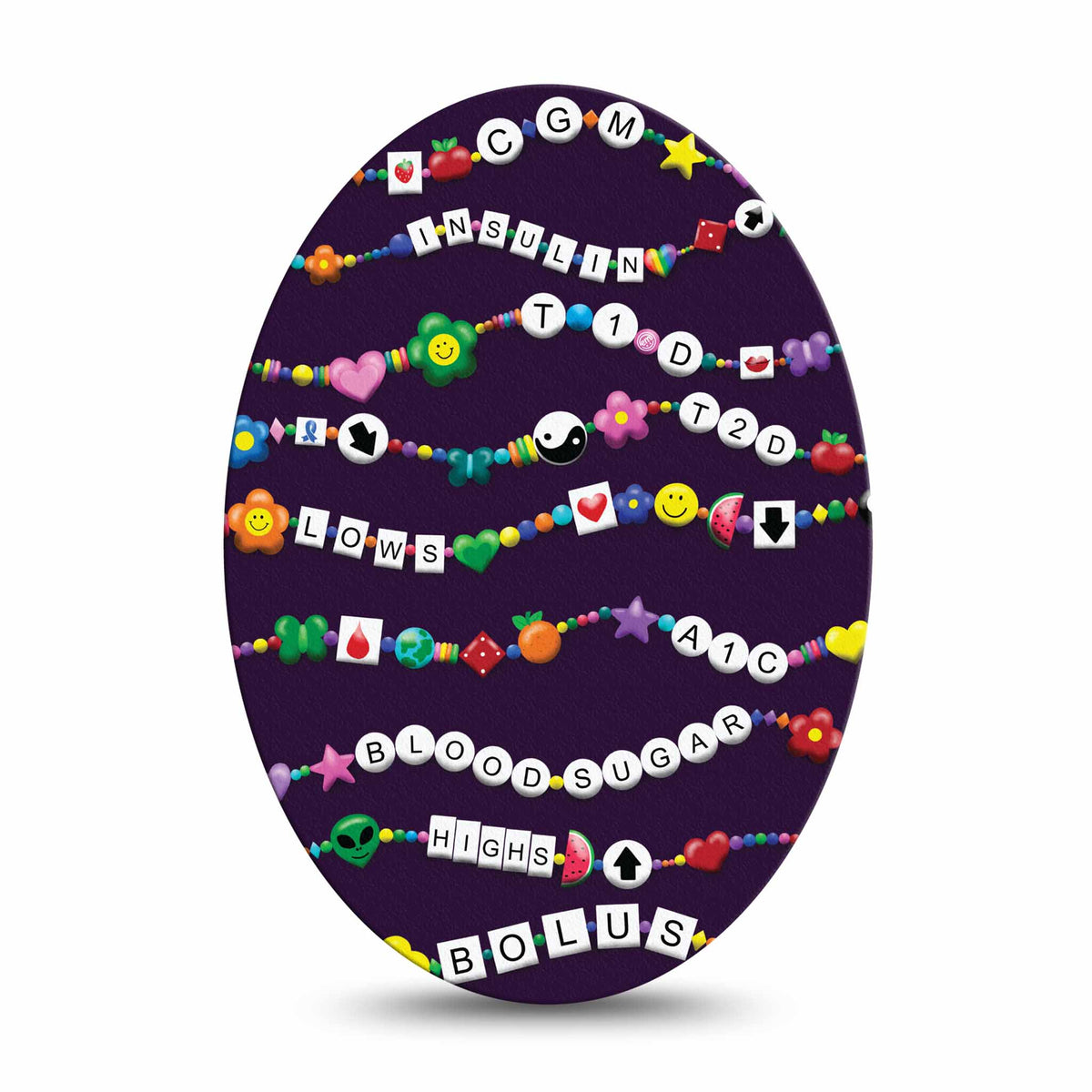 ExpressionMed Awareness Friendship Bracelet Adhesive Patch Oval