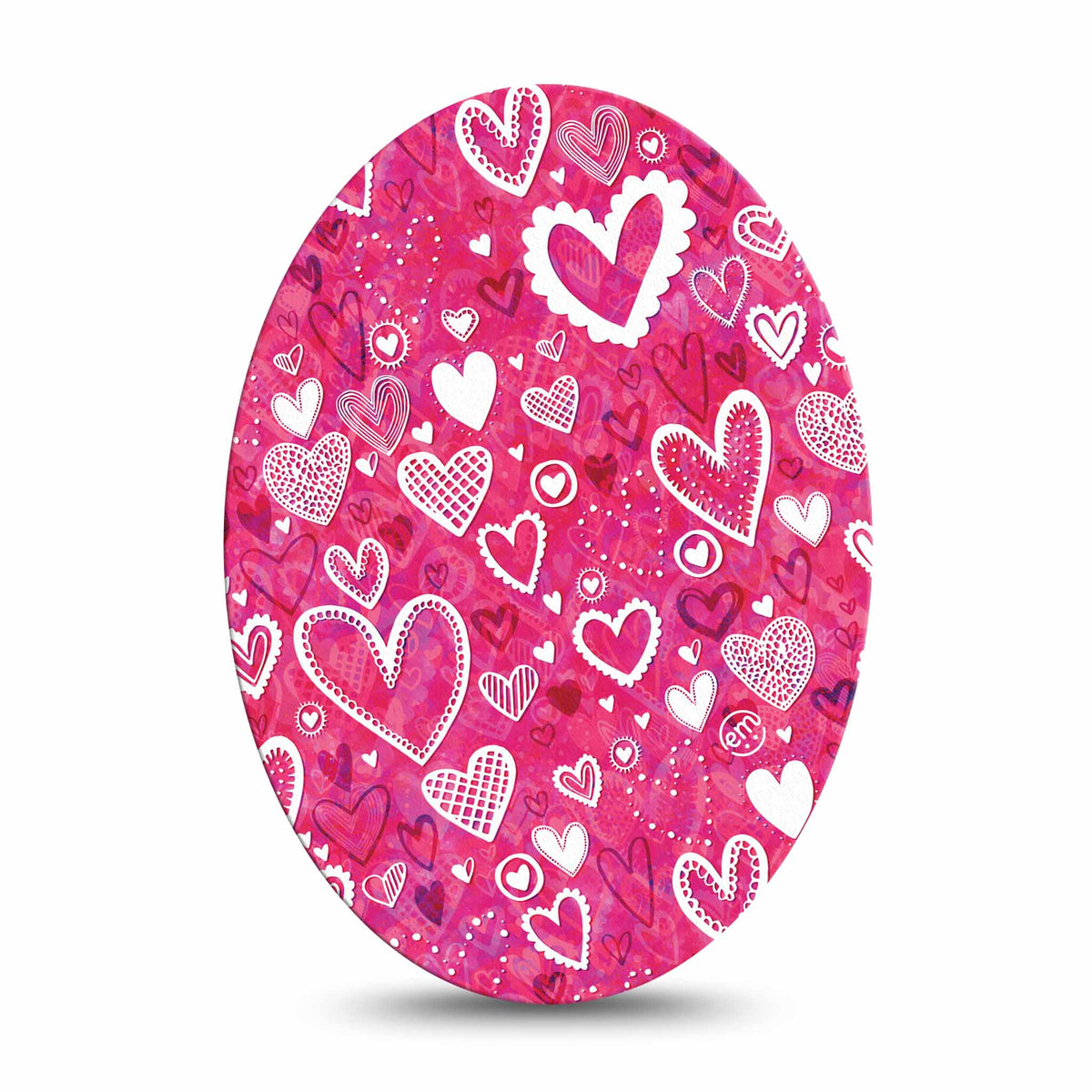 ExpressionMed Whimsical Hearts Adhesive Patch Oval