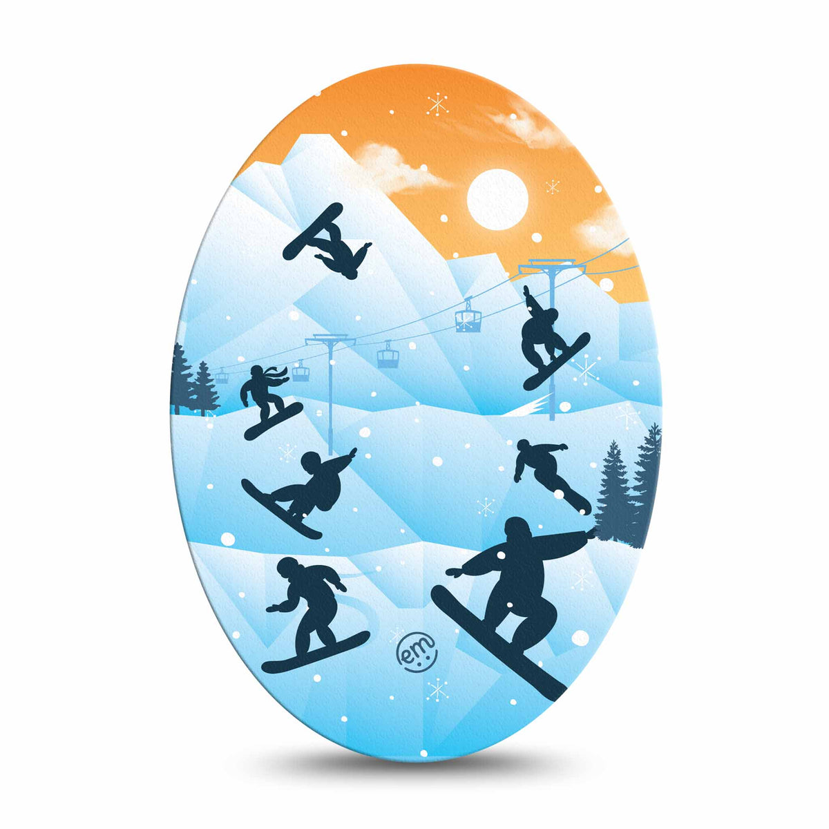 ExpressionMed Shredding Snow Adhesive Patch Oval