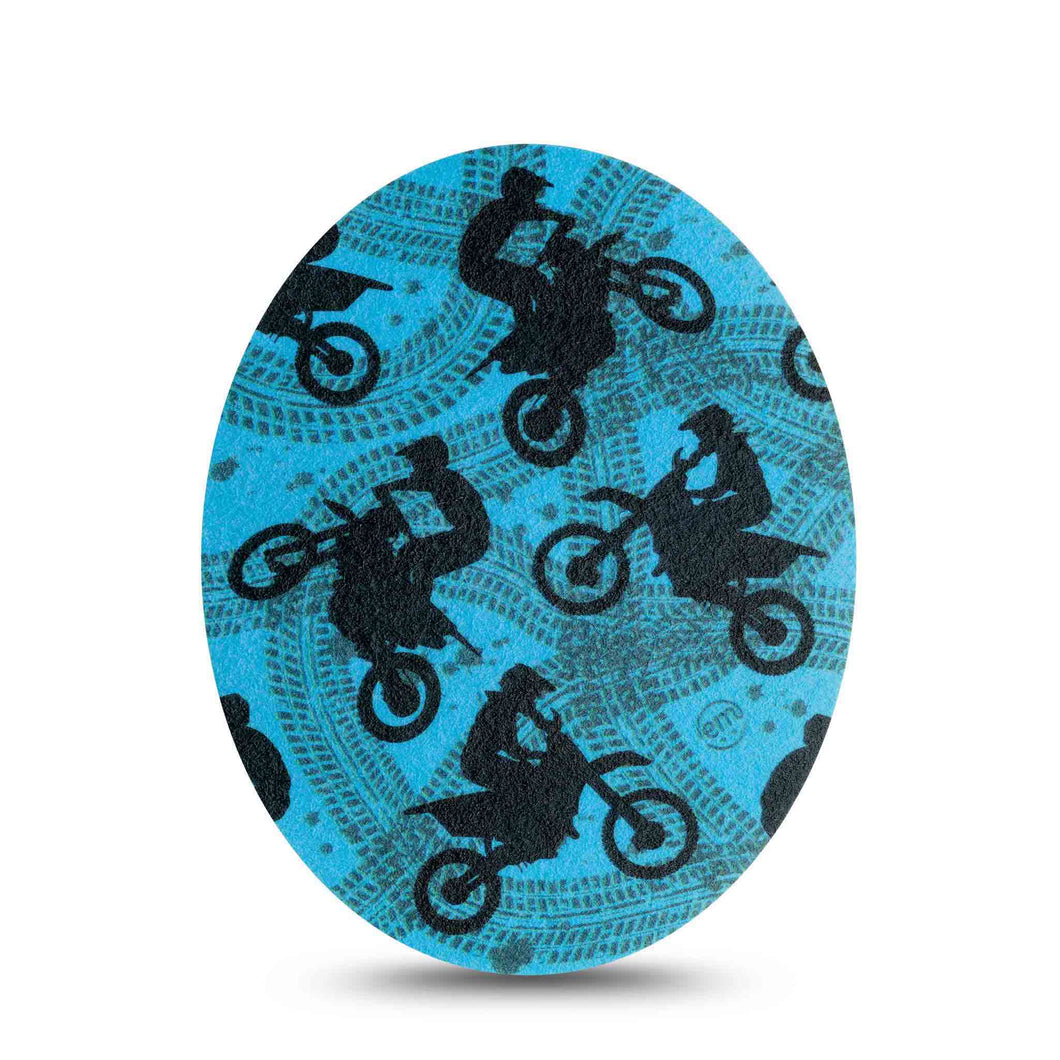 ExpressionMed Dirt Bikes Adhesive Patch Oval