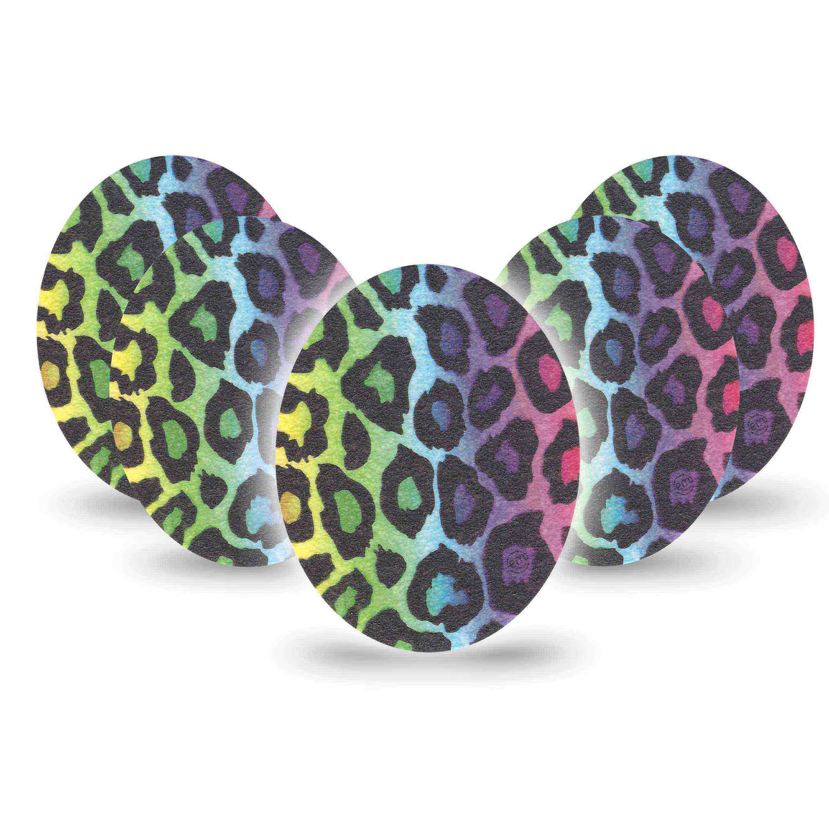 ExpressionMed Multicoloured Cheetah Adhesive Patch Oval