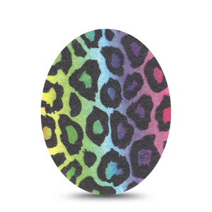 ExpressionMed Multicoloured Cheetah Adhesive Patch Oval