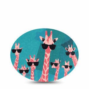 ExpressionMed Cool Giraffes Adhesive Patch Oval