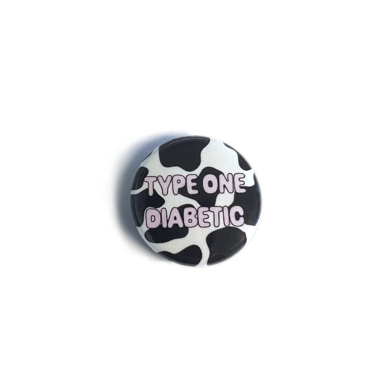 ETC Type One Diabetic Cow Print Badge
