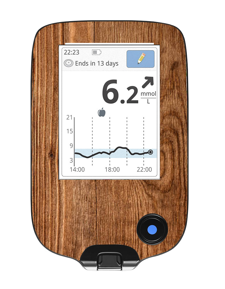 Freestyle Libre 2 Reader Sticker (Wood)