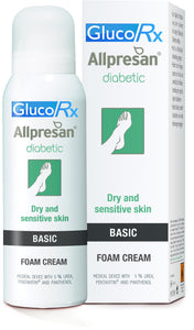 GlucoRx ALLPRESAN® DIABETIC FOAM CREAM BASIC 5% Urea Dry and sensitive skin 125ml