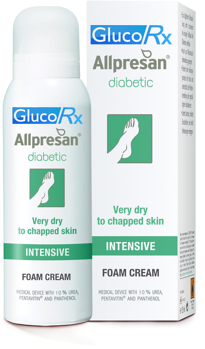 GlucoRx ALLPRESAN® DIABETIC FOAM CREAM INTENSIVE 10% Urea Dry and sensitive skin 125ml