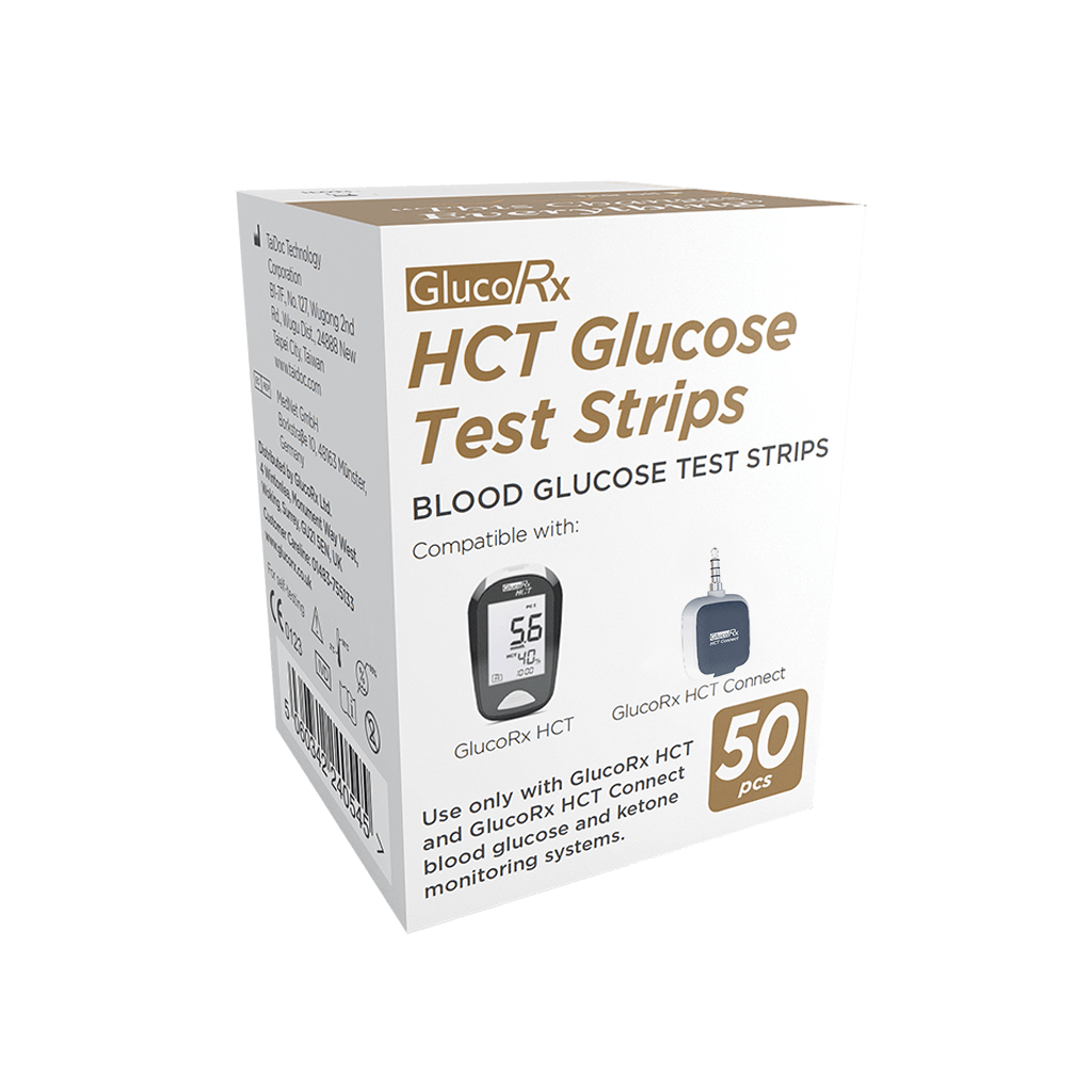 GlucoRx HCT Glucose Test Strips - For GlucoRx HCT Meters - 1 x 50