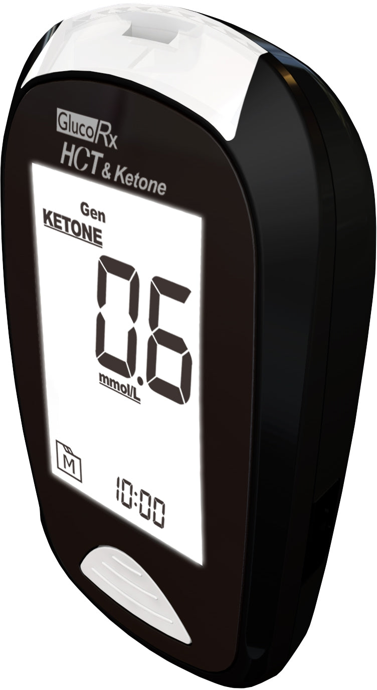 GlucoRx HCT &amp; Ketone Meter Blood Glucose Monitoring System