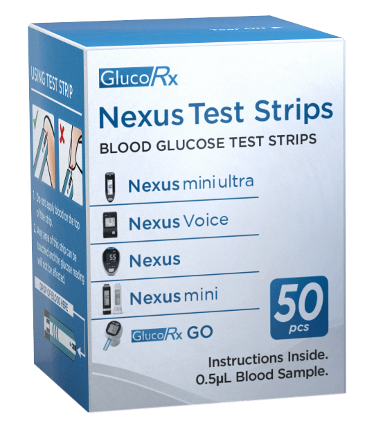 GlucoRx Nexus Glucose Test Strips - 1 x 50