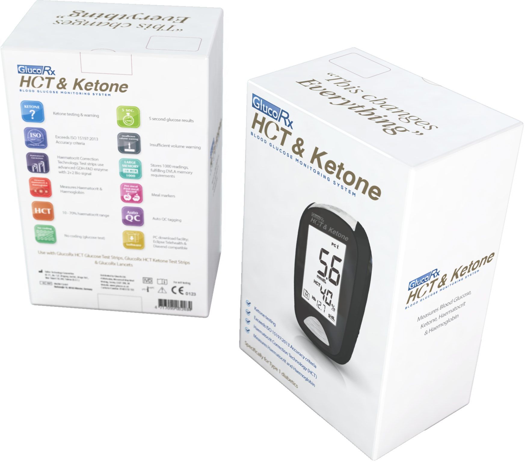 GlucoRx HCT Blood Glucose & Ketone Meter Blood Glucose Monitoring