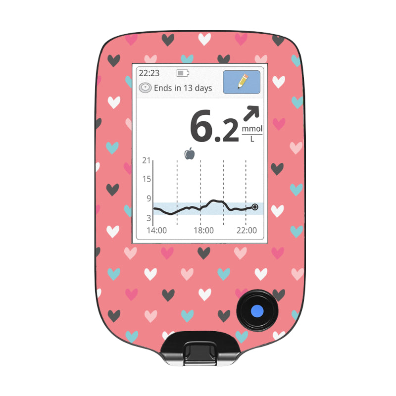 Freestyle Libre 2 Reader Sticker (Heart to Heart)