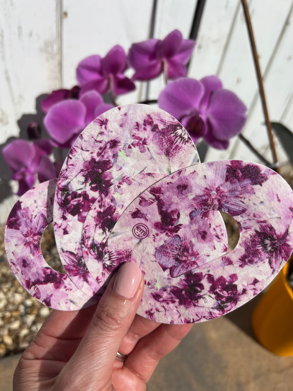 ExpressionMed Violet Orchids Adhesive Patch Oval