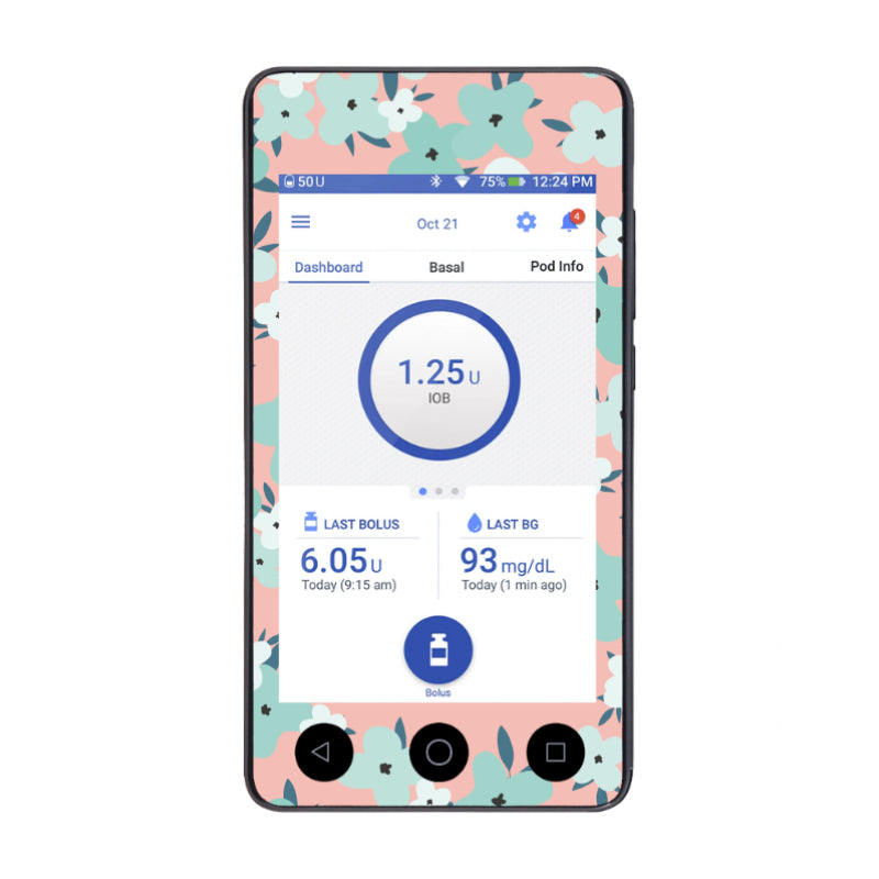 Omnipod DASH Cover (Isola Floral)