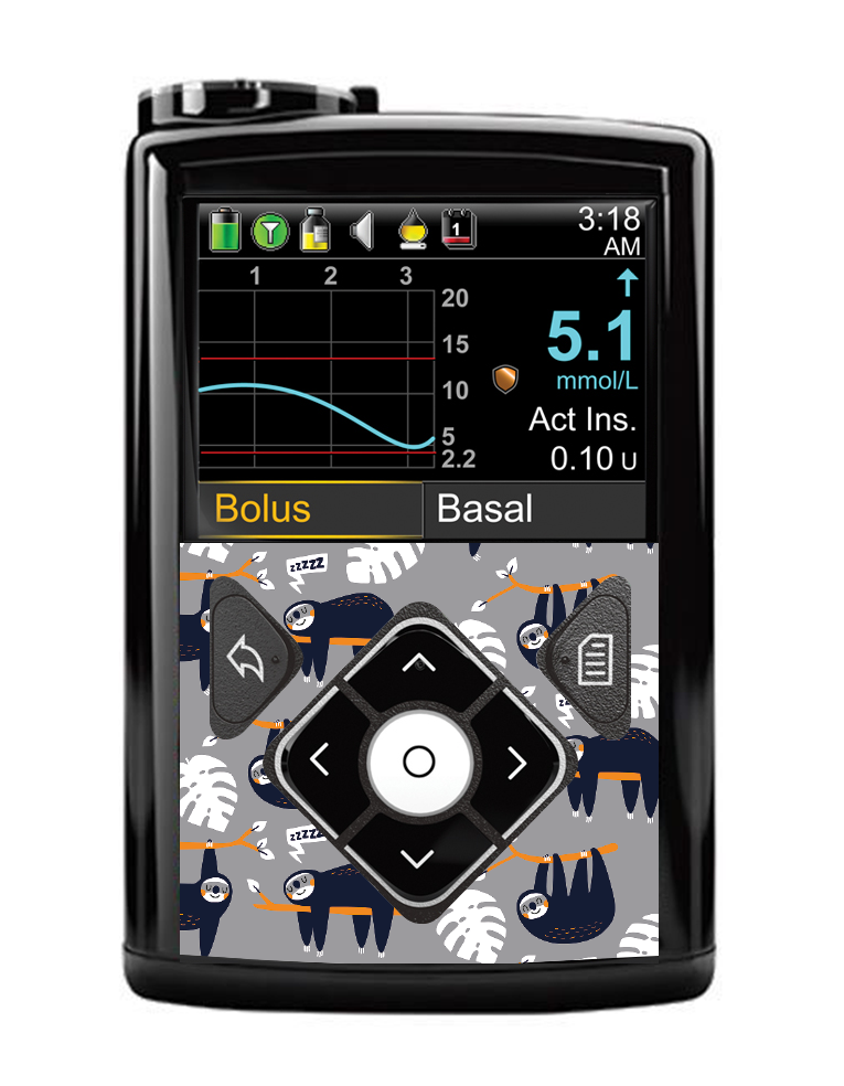 Medtronic 640G/670G/780G Button Panel Sticker (Sloth Life)