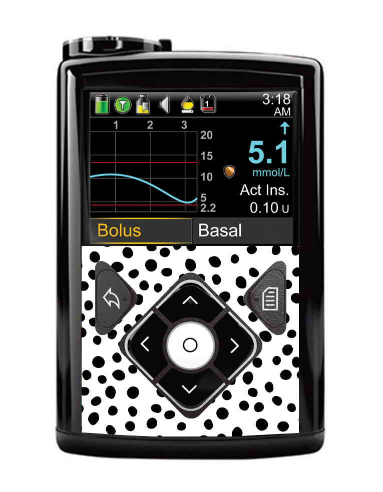 Medtronic 640G/670G/780G Button Panel Sticker (Spotty Dotty)