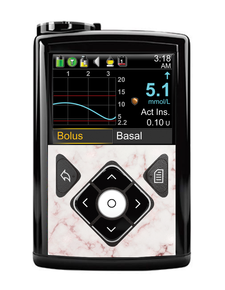 Medtronic 640G/670G/780G Button Panel Sticker (Marble Dreams)