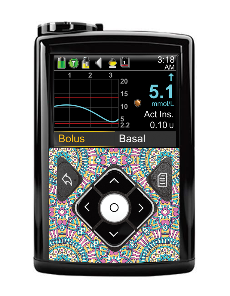 Medtronic 640G/670G/780G Button Panel Sticker (Boho)