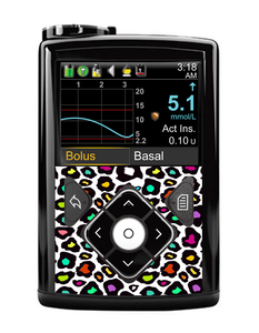 Medtronic 640G/670G/780G Button Panel Sticker (Neon Leopard)