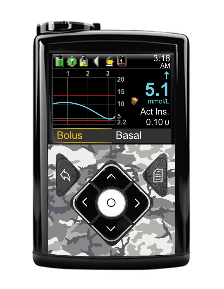 Medtronic 640G/670G Button Panel Sticker (Snow Camo)