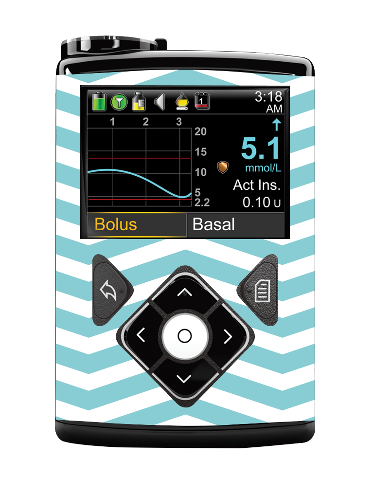 Medtronic 640/670/780G Pump Sticker (Mint Chevron)