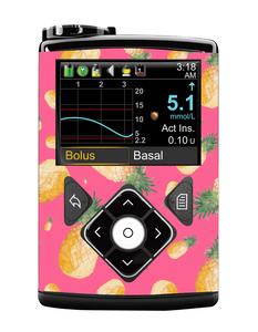 Medtronic 640/670/780G Pump Sticker (Pink Pineapples)